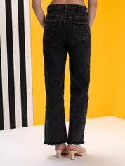 KOTTY Boot-Leg Women Black Jeans 