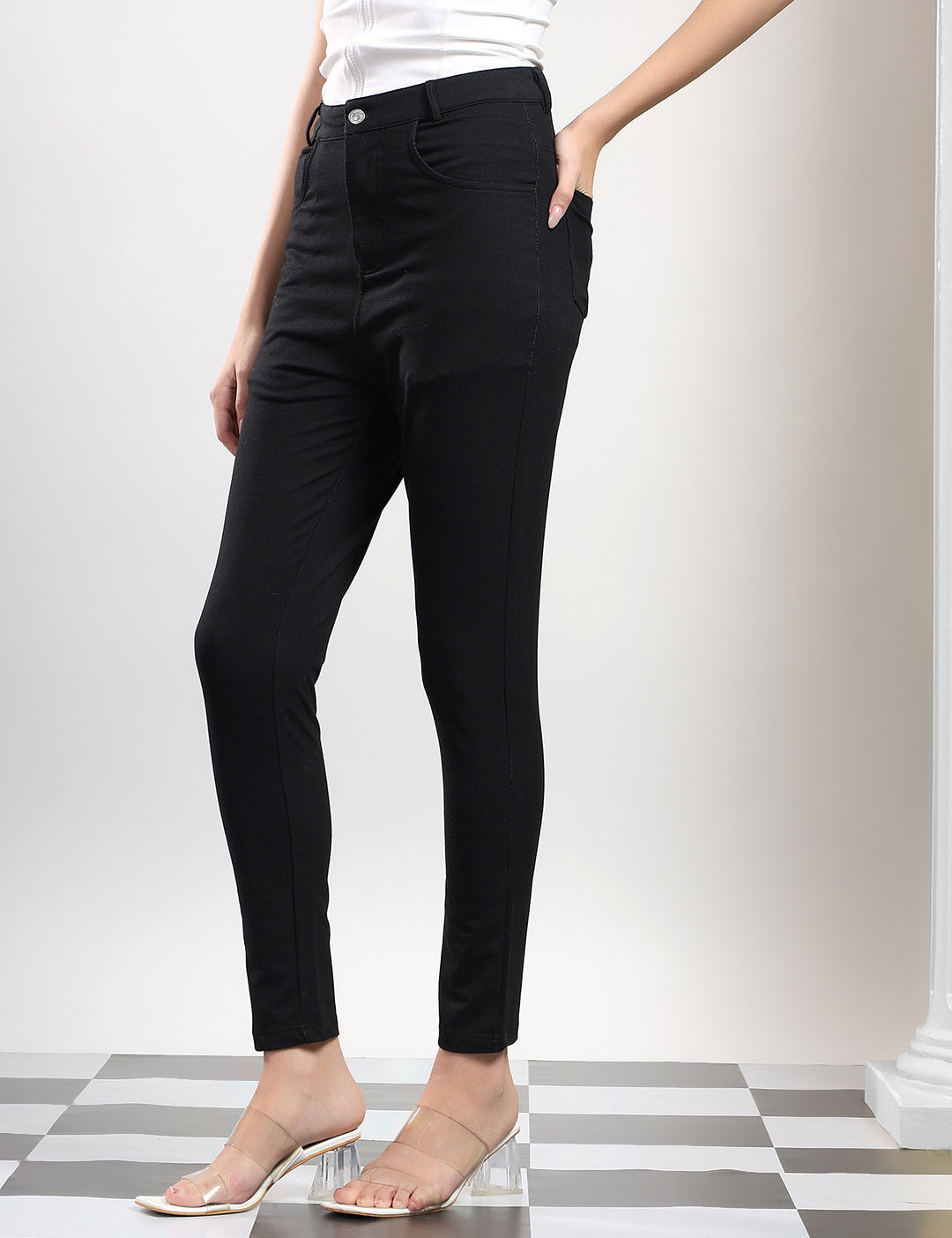 KOTTY Skinny Women Black Jeans 
