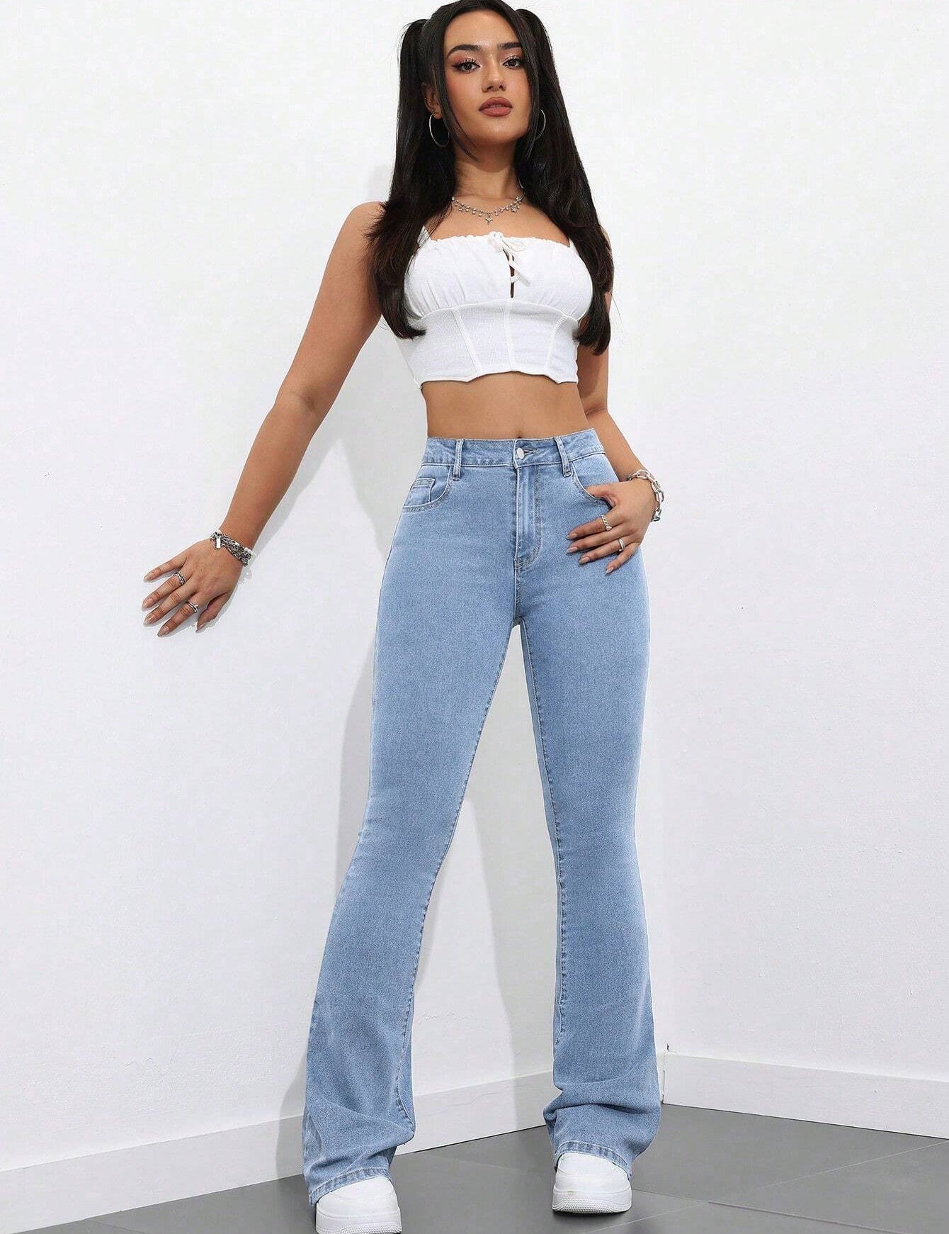 KOTTY Boot-Leg Women Blue Jeans 