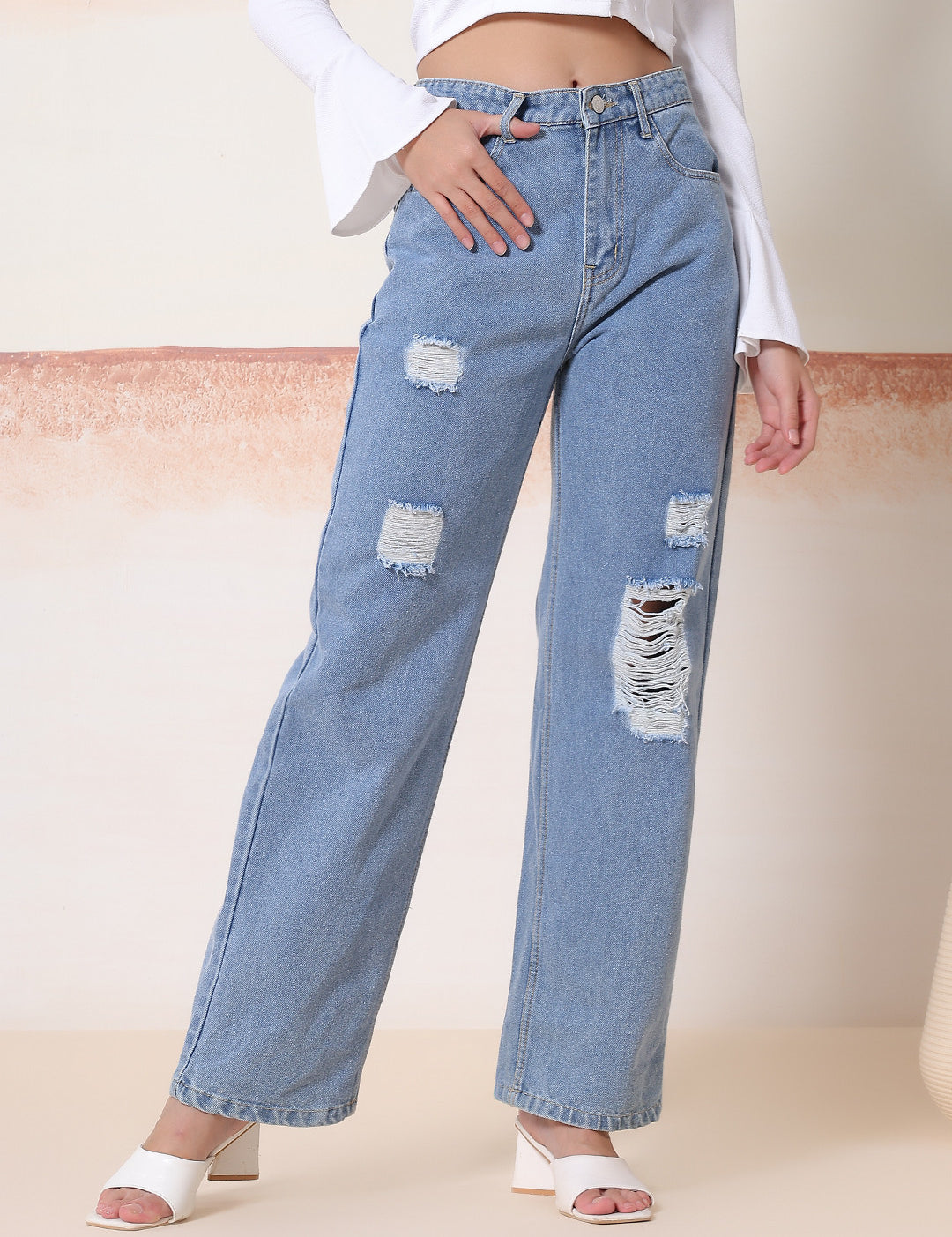 KOTTY Solid Womens Casual Regular Jeans