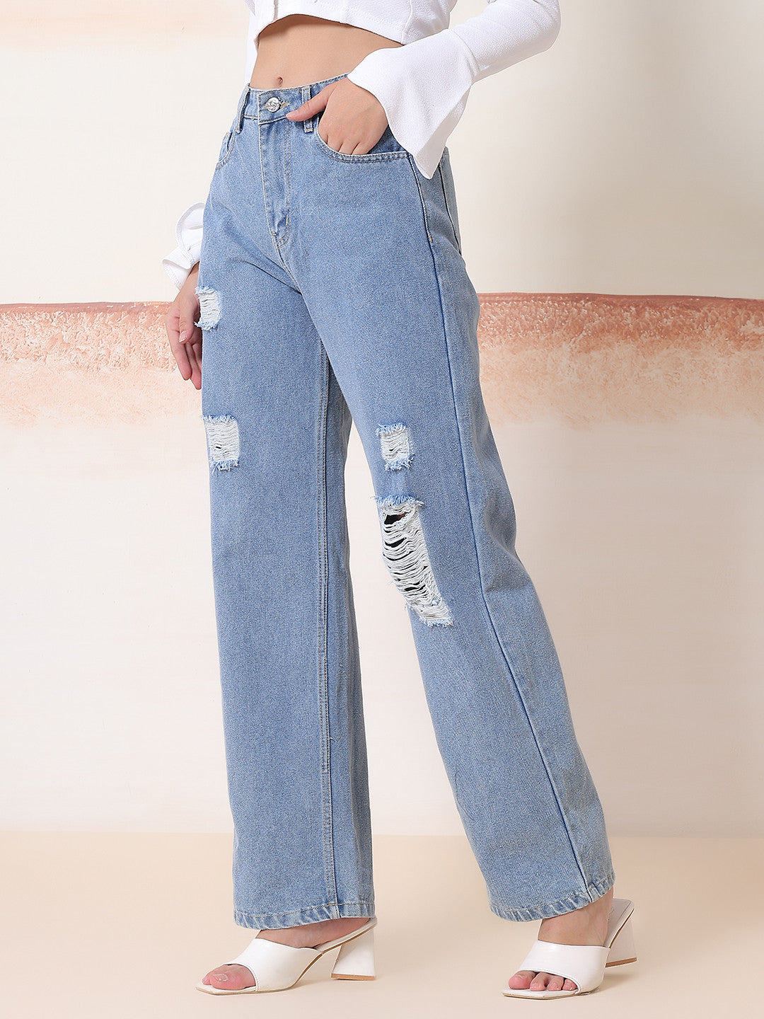 KOTTY Solid Womens Casual Regular Jeans
