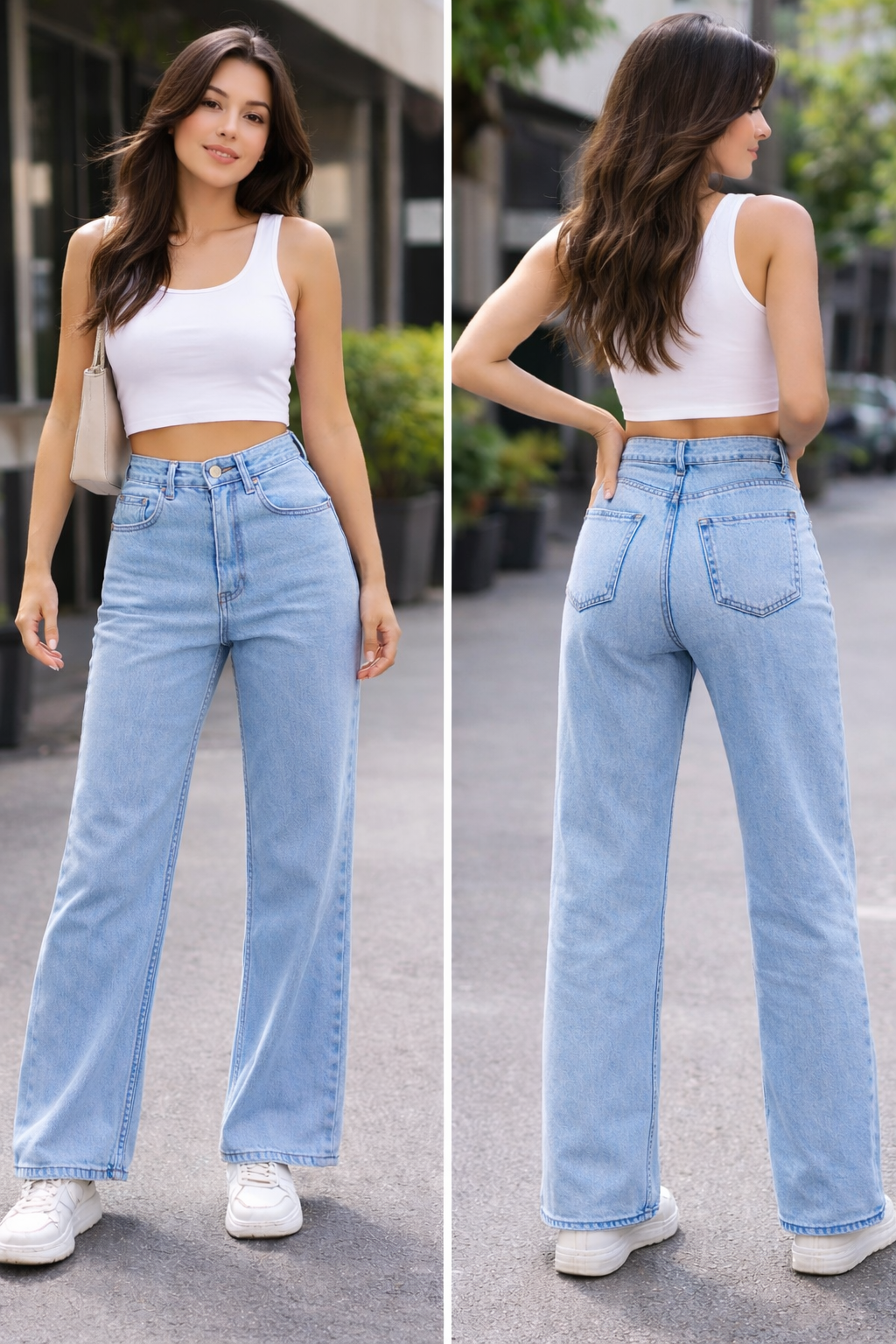 Women's High Waist Wide Leg Jeans