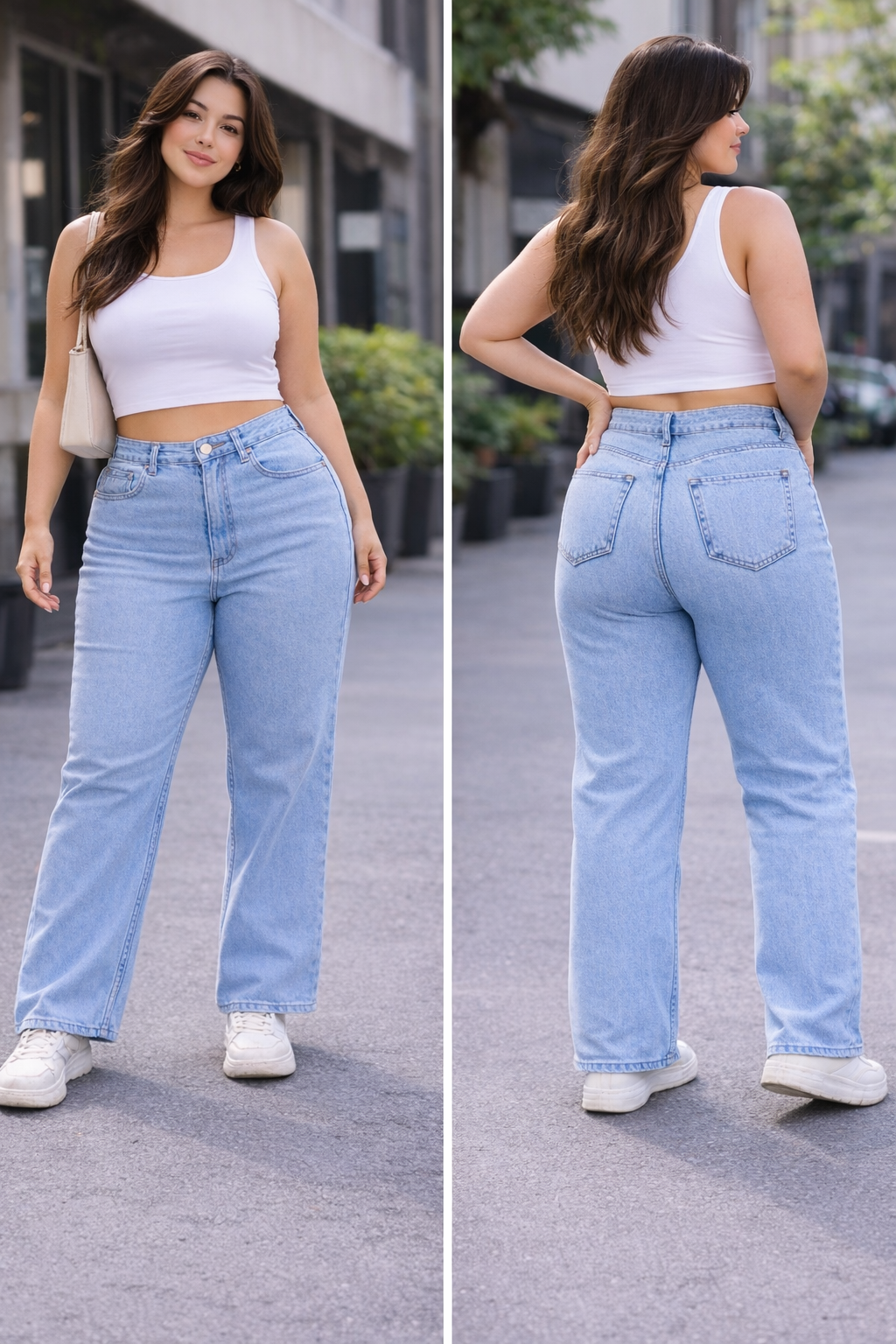 Women's High Waist Wide Leg Jeans