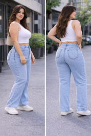 Women's High Waist Wide Leg Jeans
