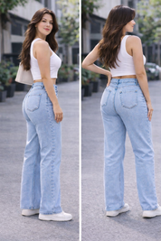 Women's High Waist Wide Leg Jeans