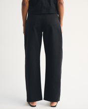 Women's High Waist Black Straight Leg Denim Jeans