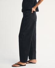 Women's High Waist Black Straight Leg Denim Jeans