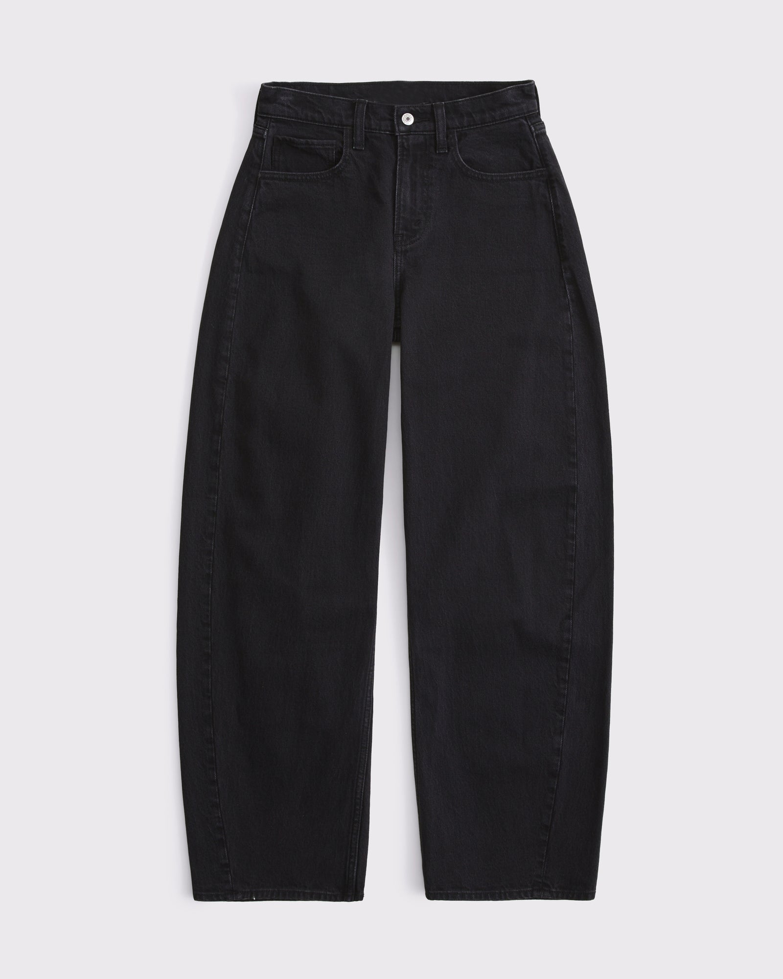 Women's High Waist Black Straight Leg Denim Jeans