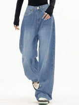 Classic Blue Baggy Wide Leg Jeans