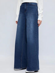 Dark Wash Wide Leg Denim Jeans