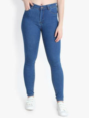 KOTTY Women High Waisted Skinny Cotton Jeans