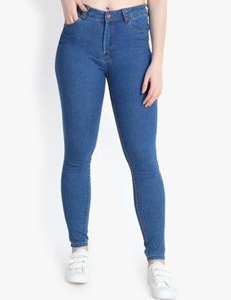 KOTTY Women High Waisted Skinny Cotton Jeans
