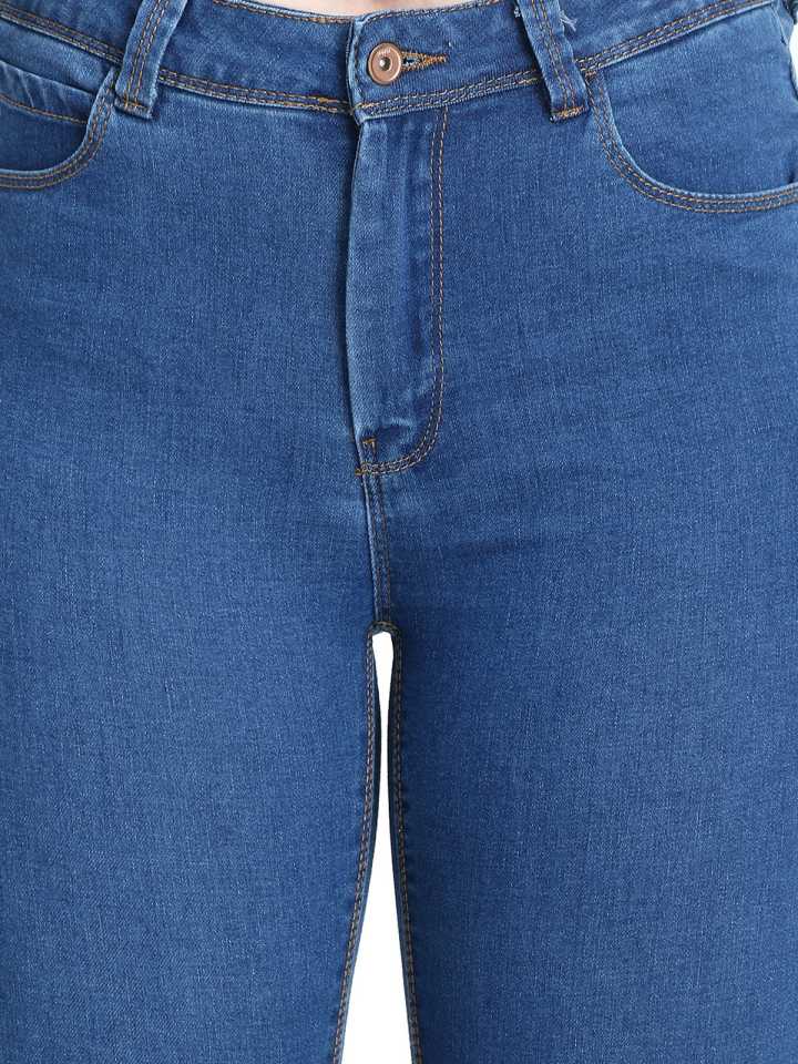 KOTTY Women High Waisted Skinny Cotton Jeans