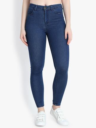 KOTTY Women High Waisted Skinny Cotton Jeans
