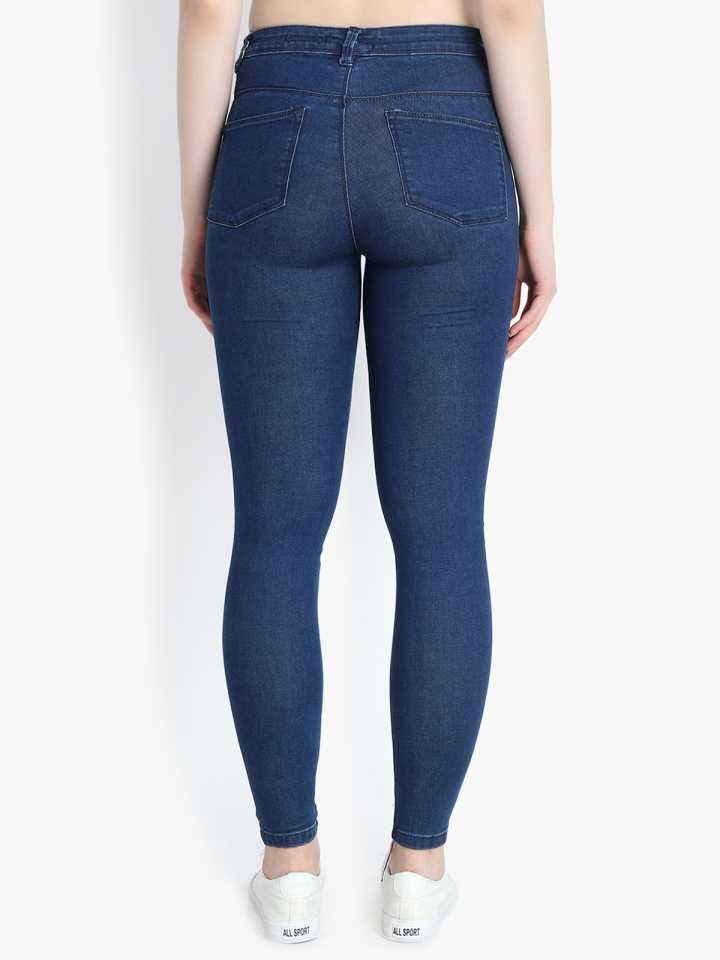 KOTTY Women High Waisted Skinny Cotton Jeans