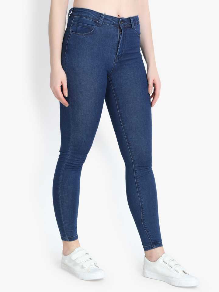 KOTTY Women High Waisted Skinny Cotton Jeans