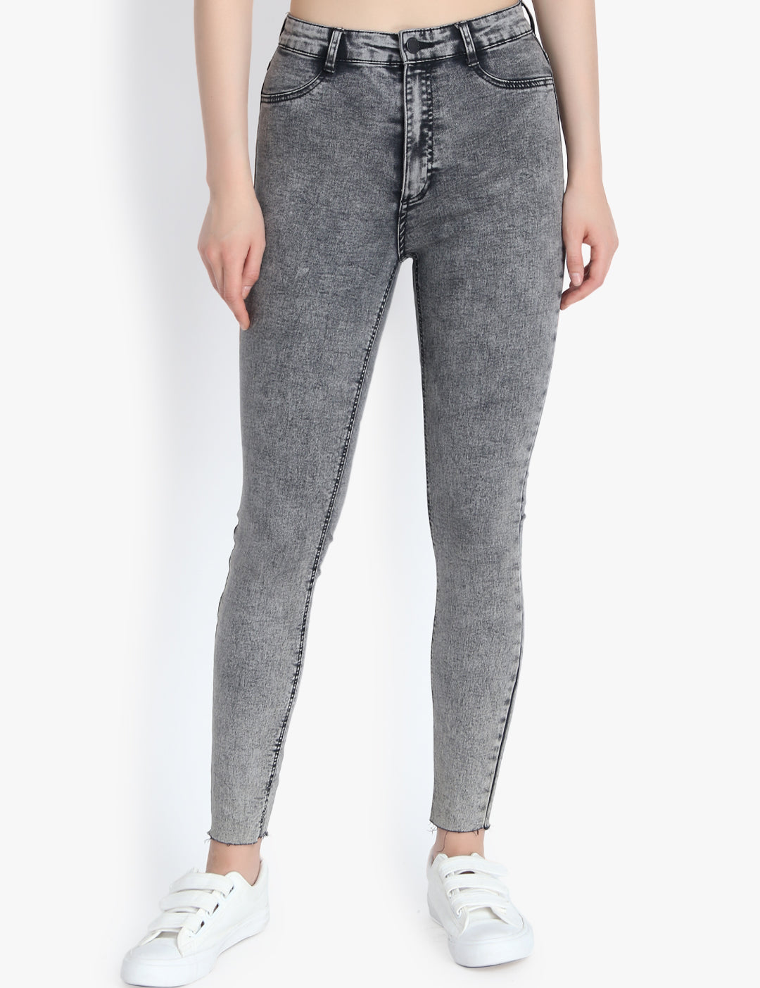 KOTTY Women High Rise Skinny Cotton Jeans