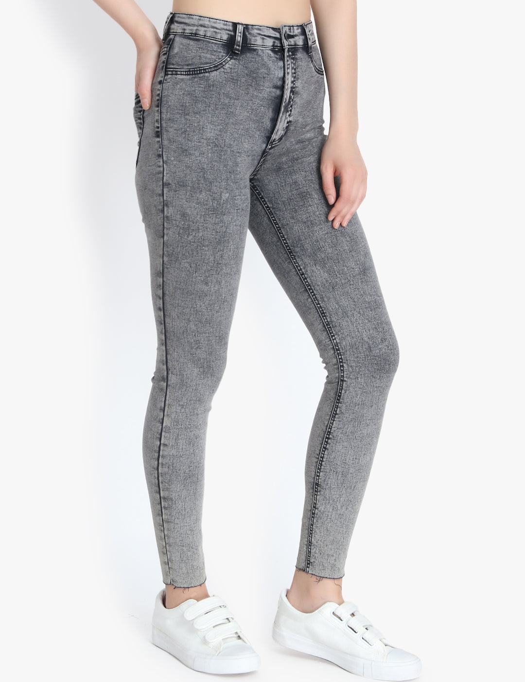 KOTTY Women High Rise Skinny Cotton Jeans