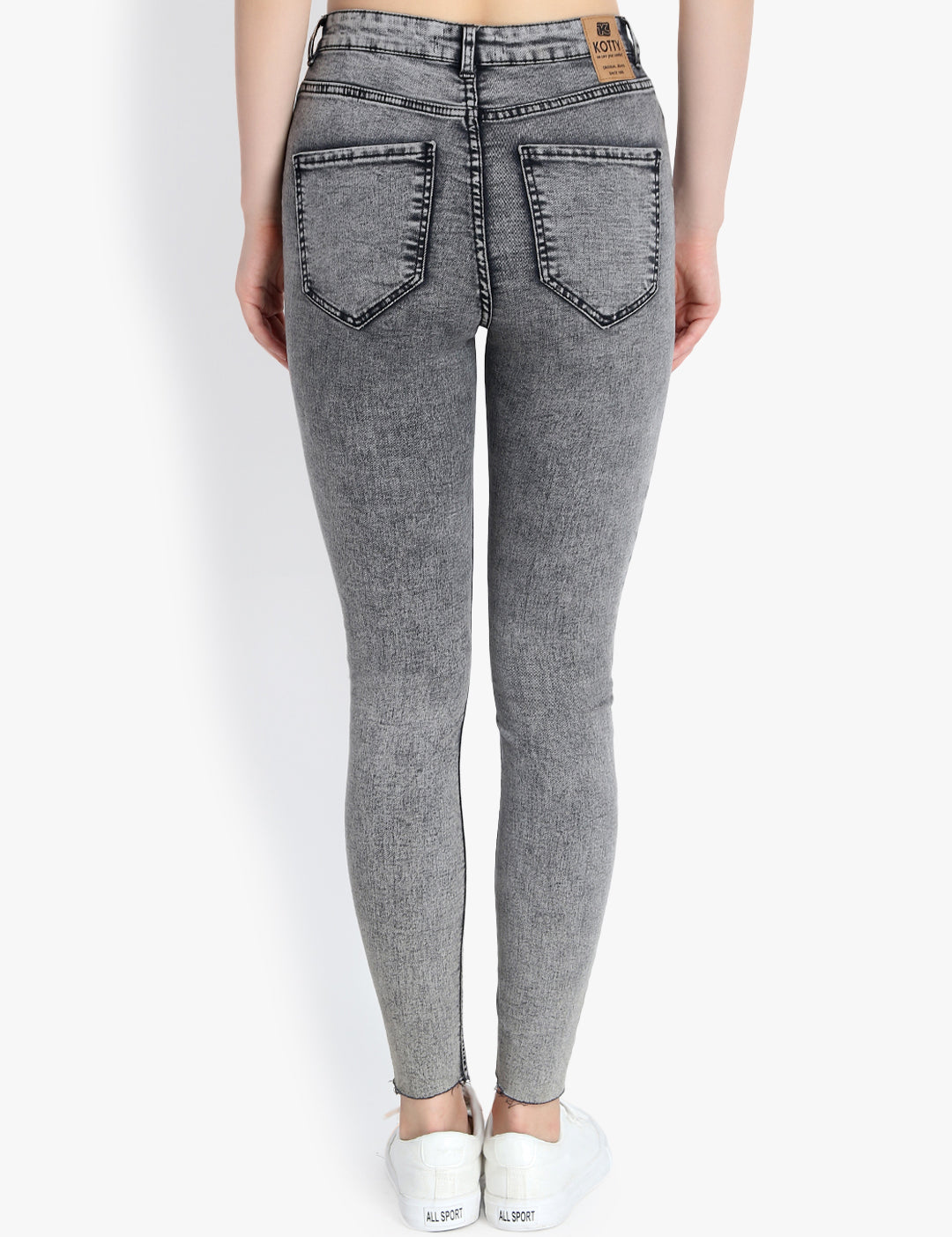 KOTTY Women High Rise Skinny Cotton Jeans