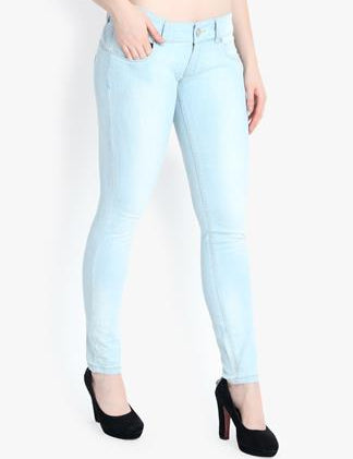 KOTTY Women High Waisted Skinny Cotton Jeans