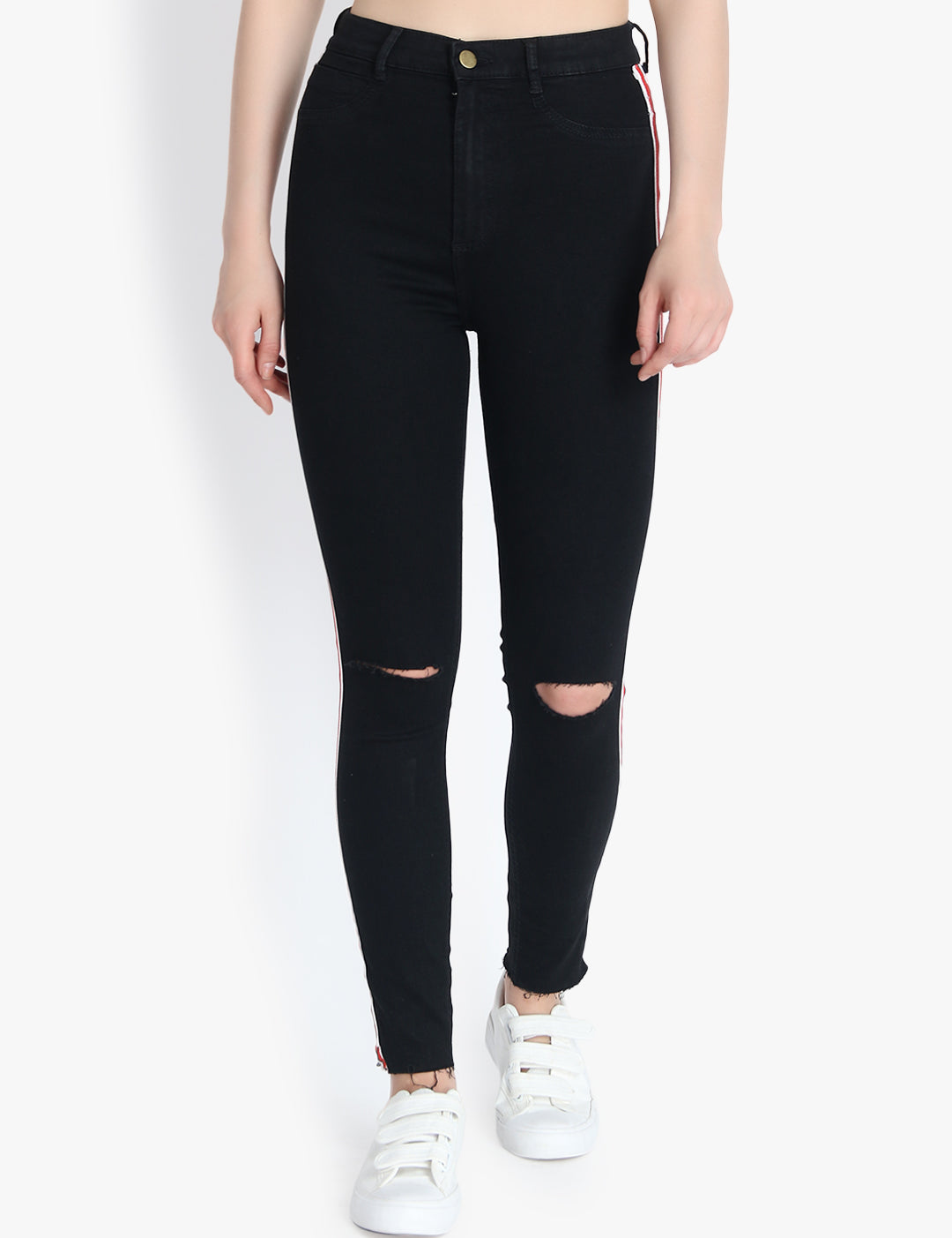 KOTTY Women High Rise Skinny Cotton Jeans