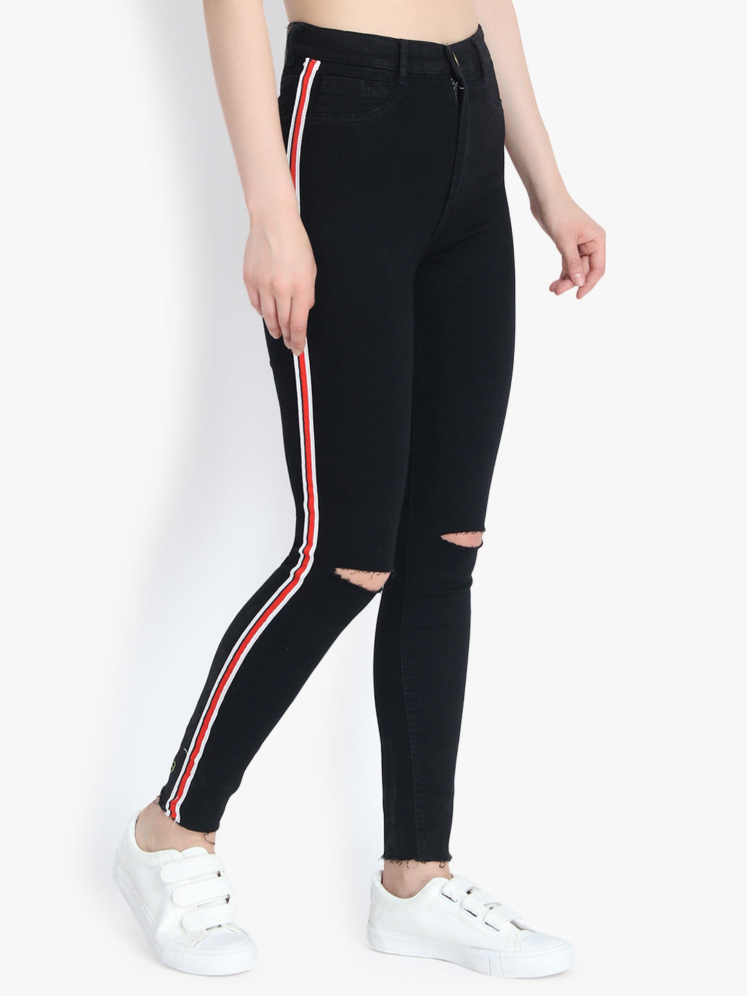 KOTTY Women High Rise Skinny Cotton Jeans