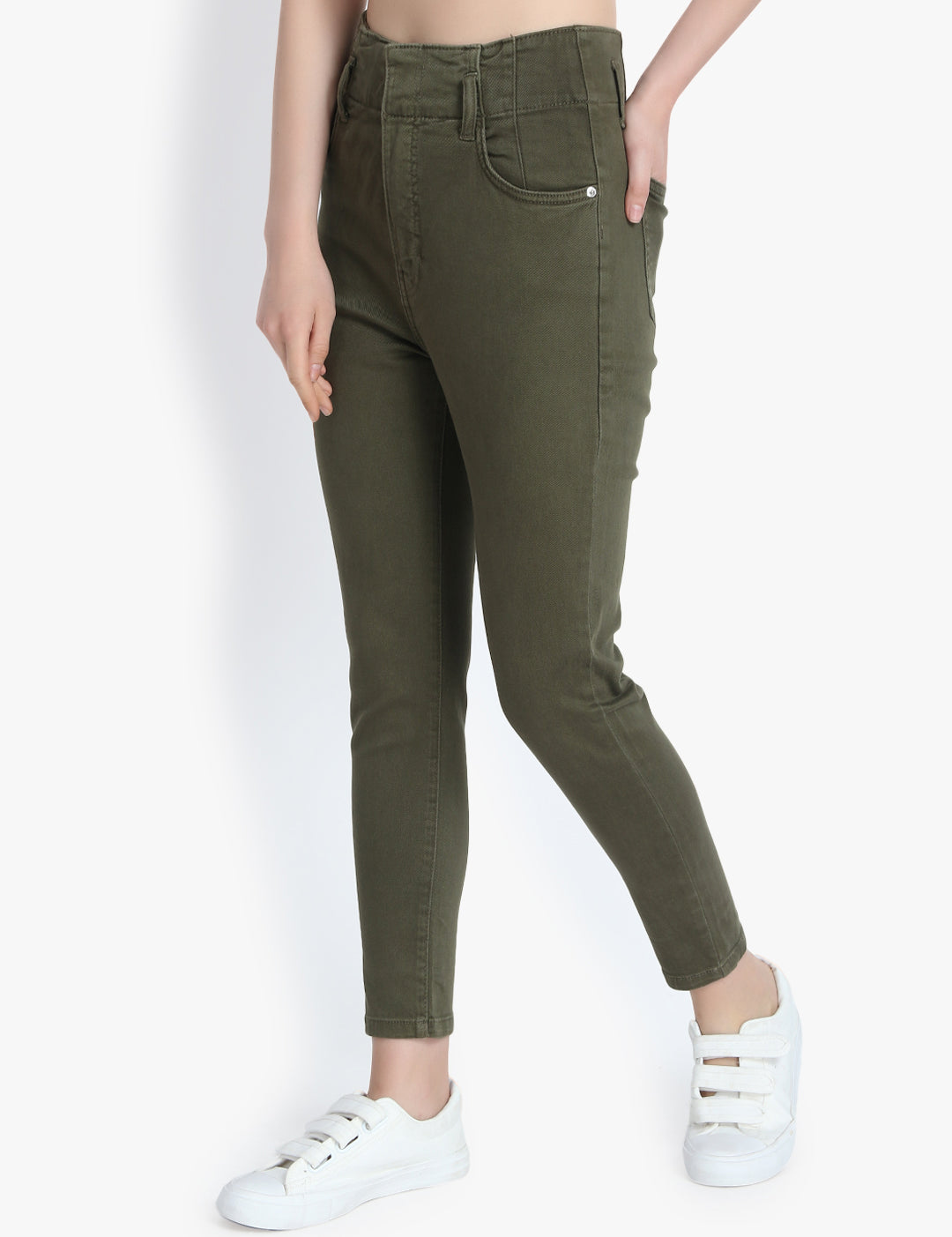 KOTTY Women High Rise Skinny Cotton Jeans