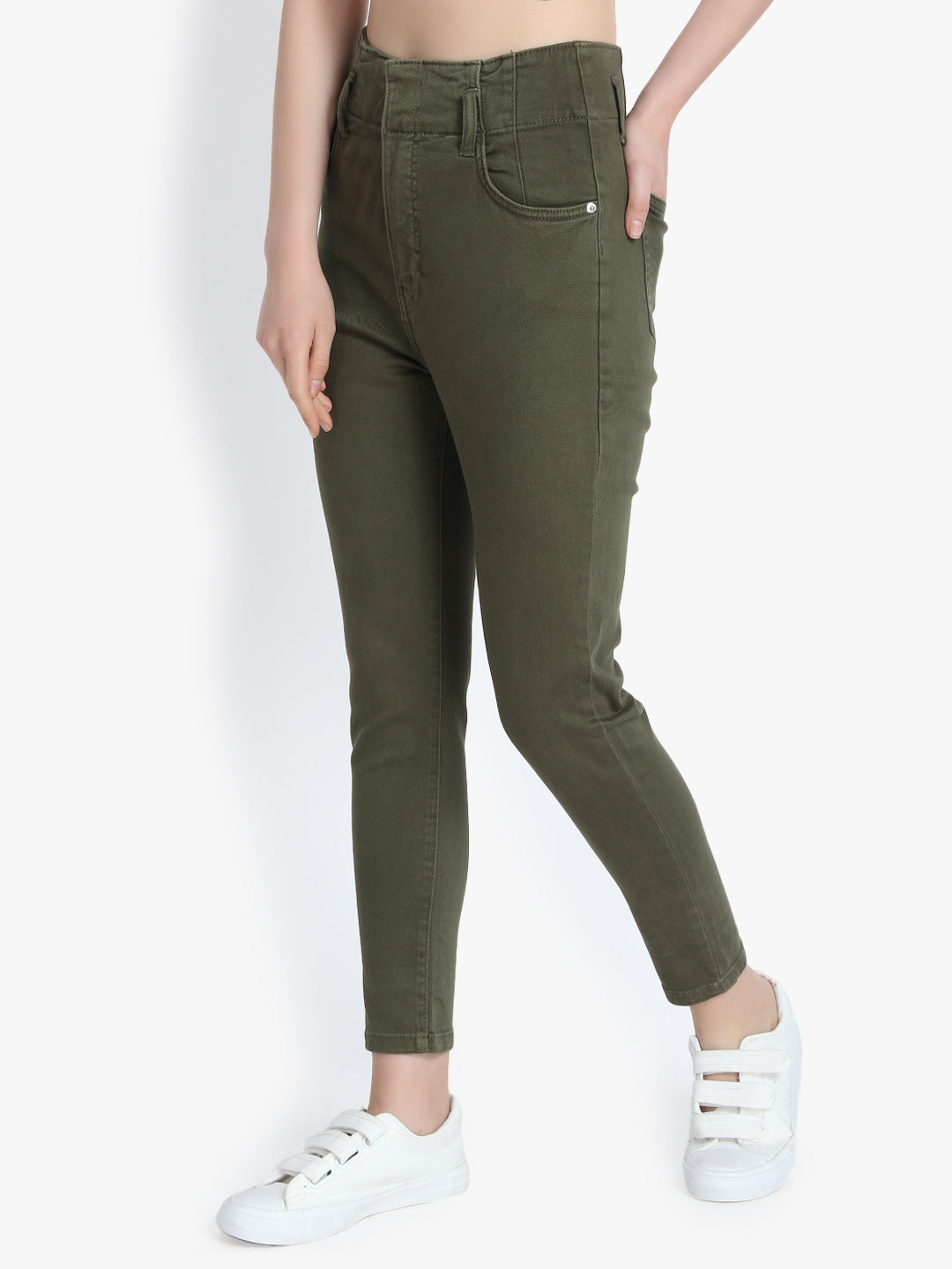 KOTTY Women High Rise Skinny Cotton Jeans