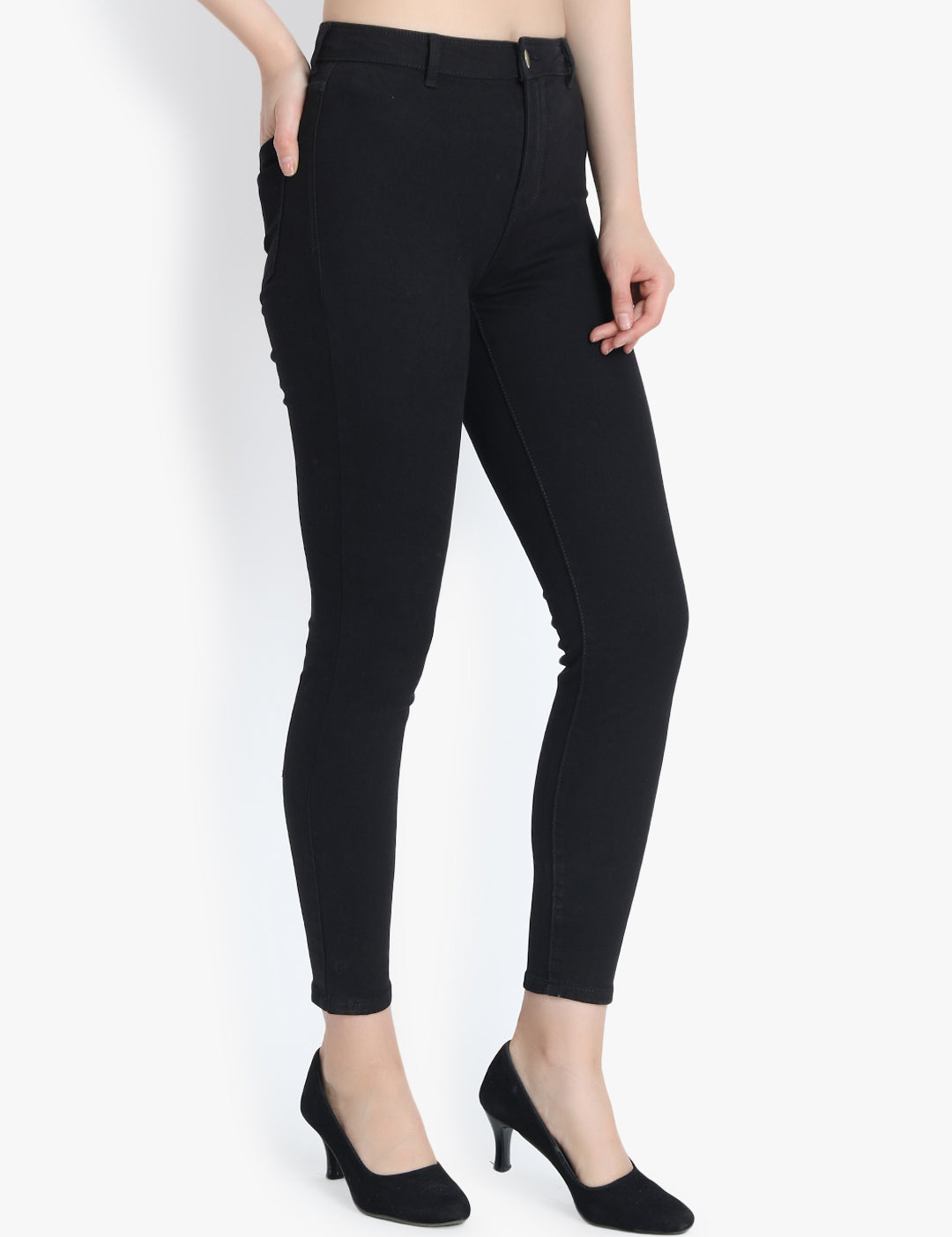 KOTTY Women High Rise Skinny Cotton Jeans