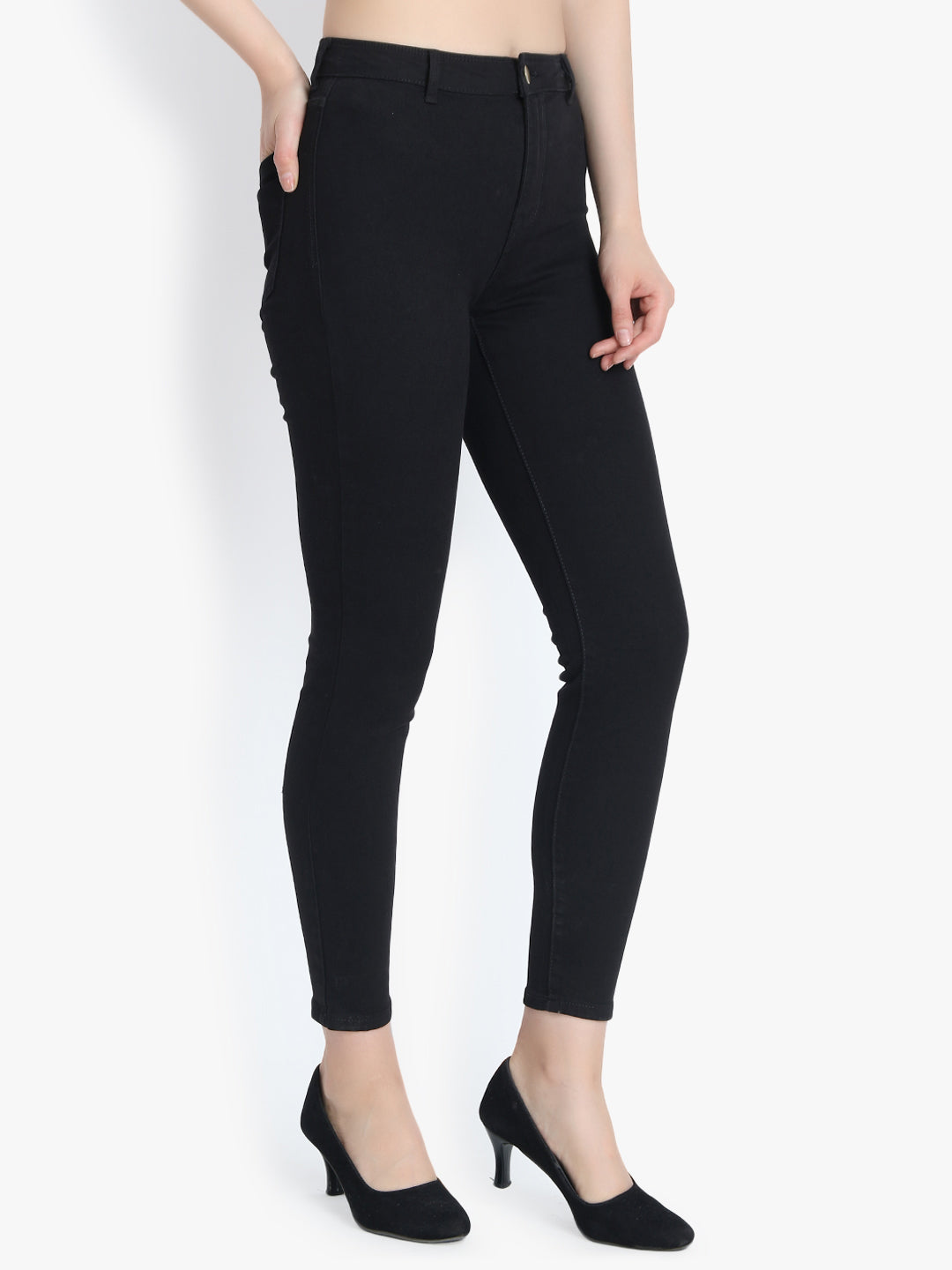 KOTTY Women High Rise Skinny Cotton Jeans