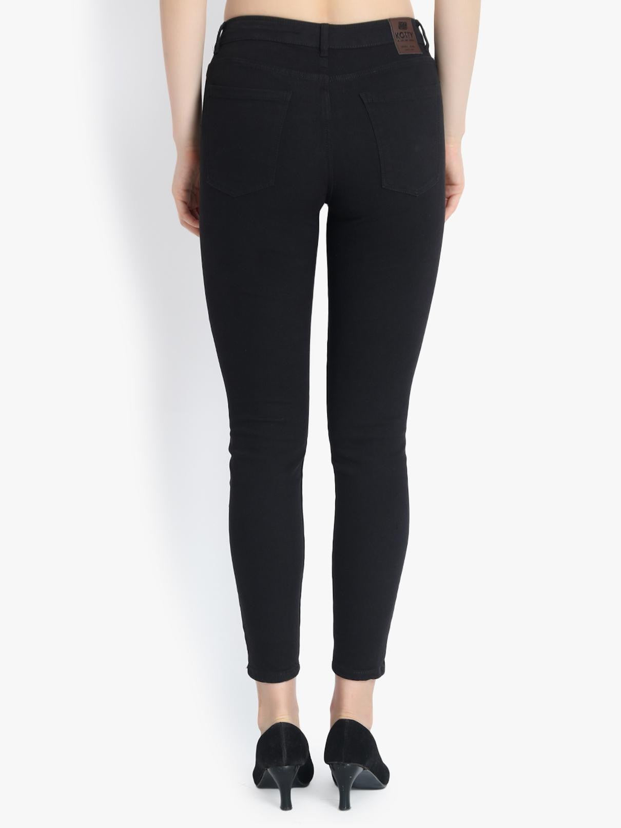 KOTTY Regular Women Black Jeans 