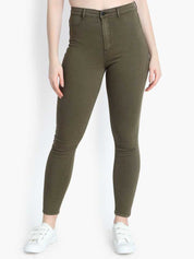 KOTTY Women High Waisted Skinny Cotton Jeans