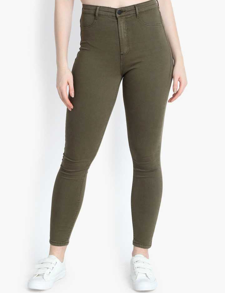 KOTTY Women High Waisted Skinny Cotton Jeans