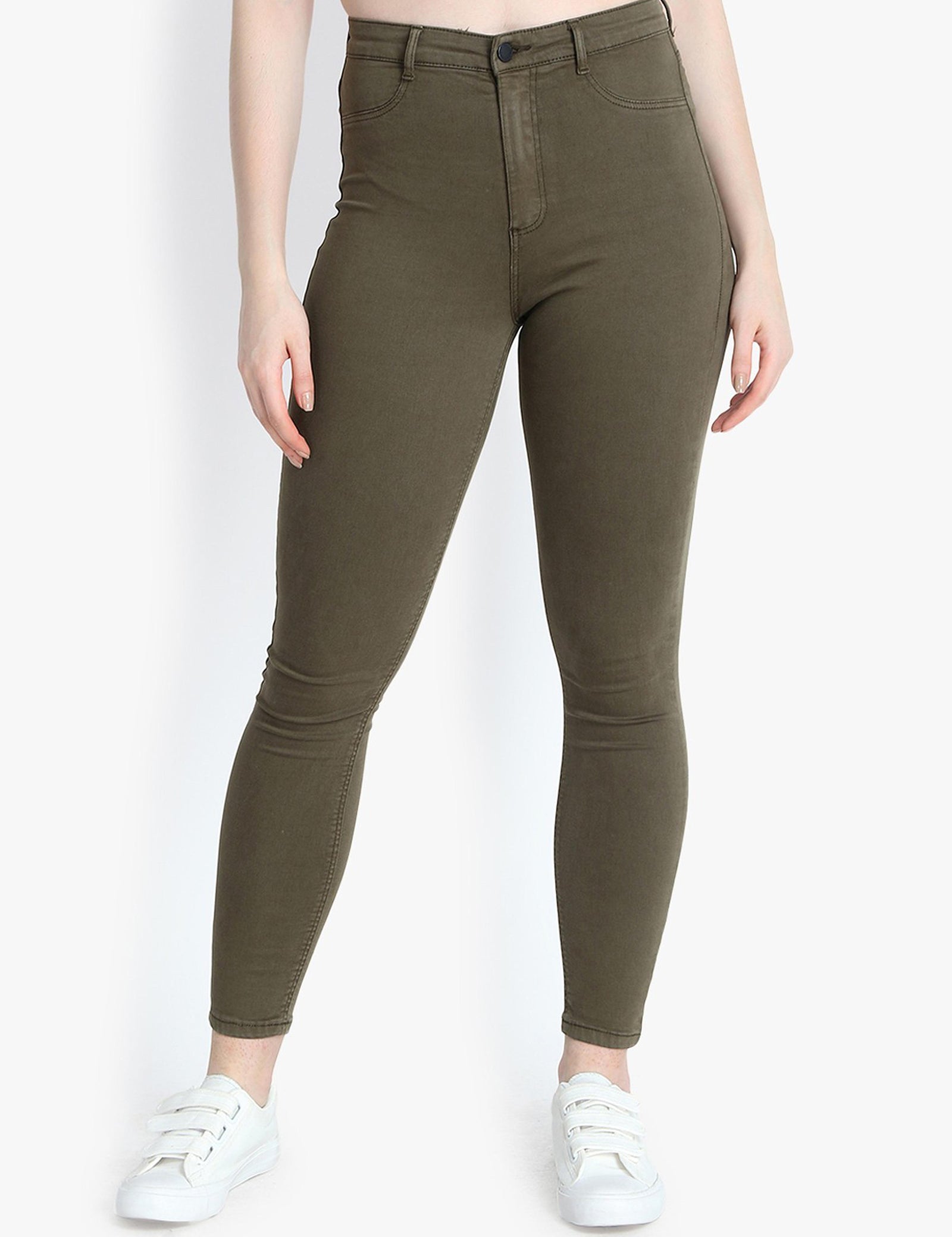 KOTTY Women High Waisted Skinny Cotton Jeans