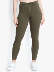 KOTTY Women High Waisted Skinny Cotton Jeans