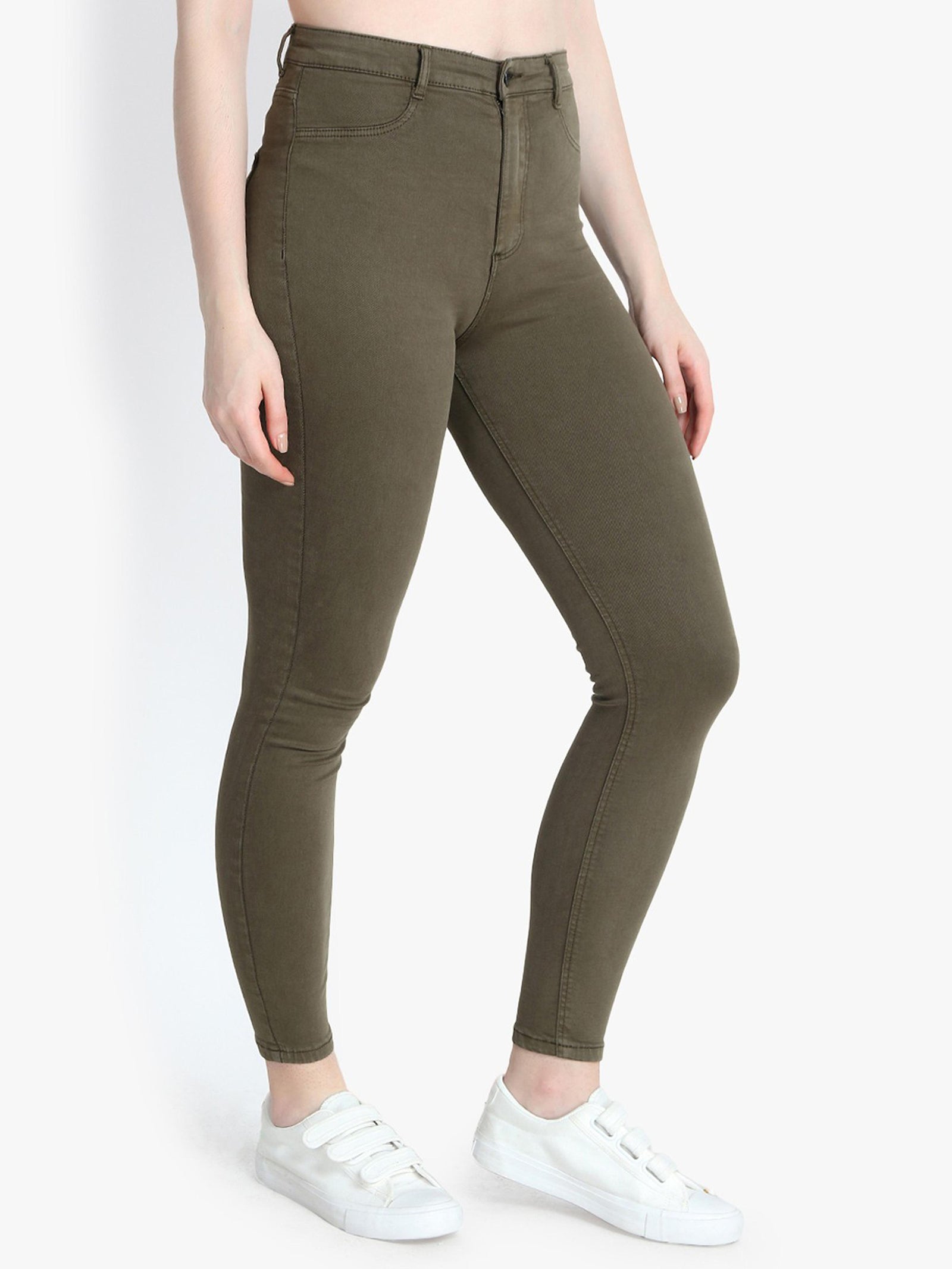 KOTTY Women High Waisted Skinny Cotton Jeans