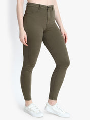 KOTTY Women High Waisted Skinny Cotton Jeans