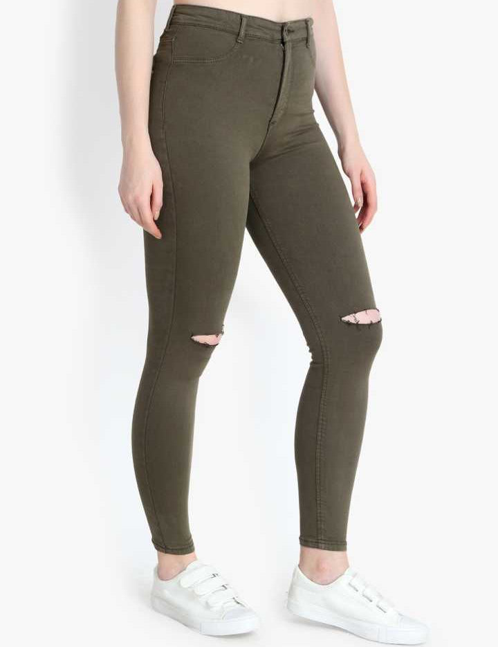 KOTTY Women High Rise Skinny Cotton Jeans