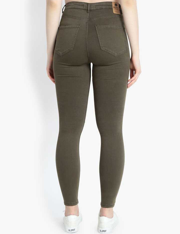KOTTY Women High Rise Skinny Cotton Jeans