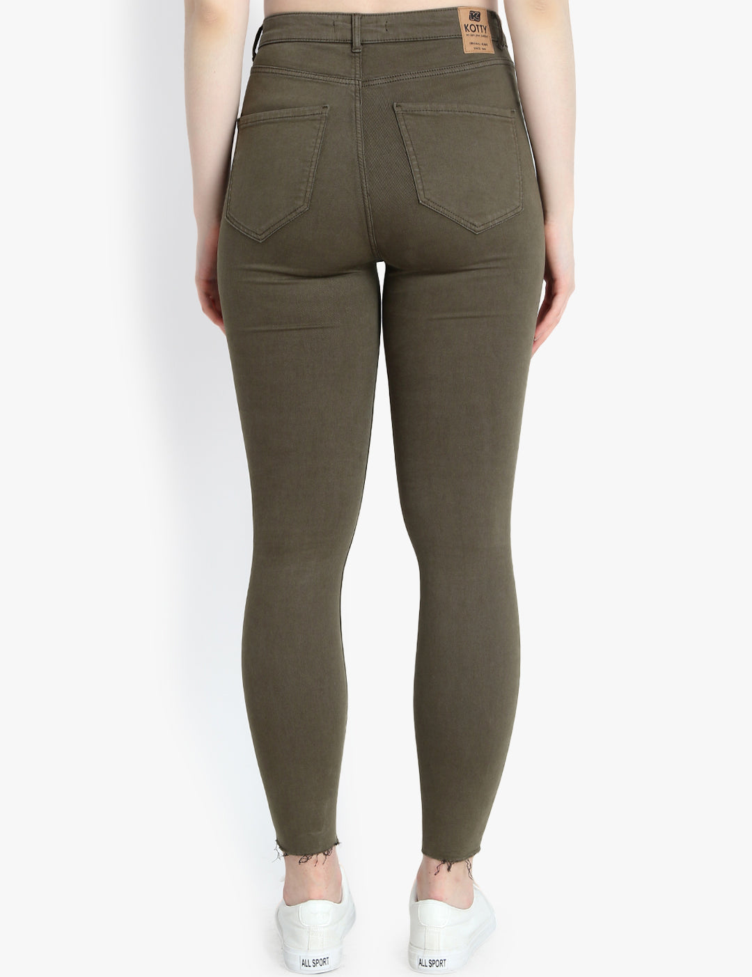 KOTTY Women High Waisted Skinny Cotton Jeans