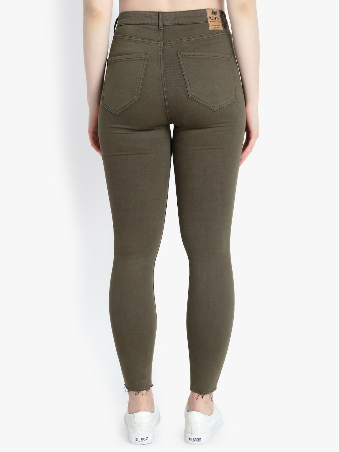 KOTTY Women High Waisted Skinny Cotton Jeans