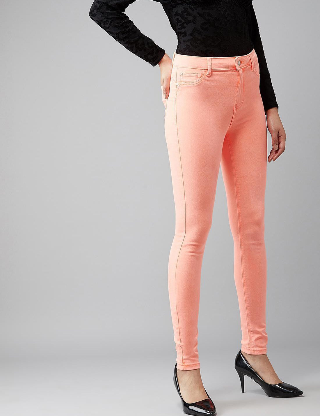 KOTTY Regular Women Orange Jeans 