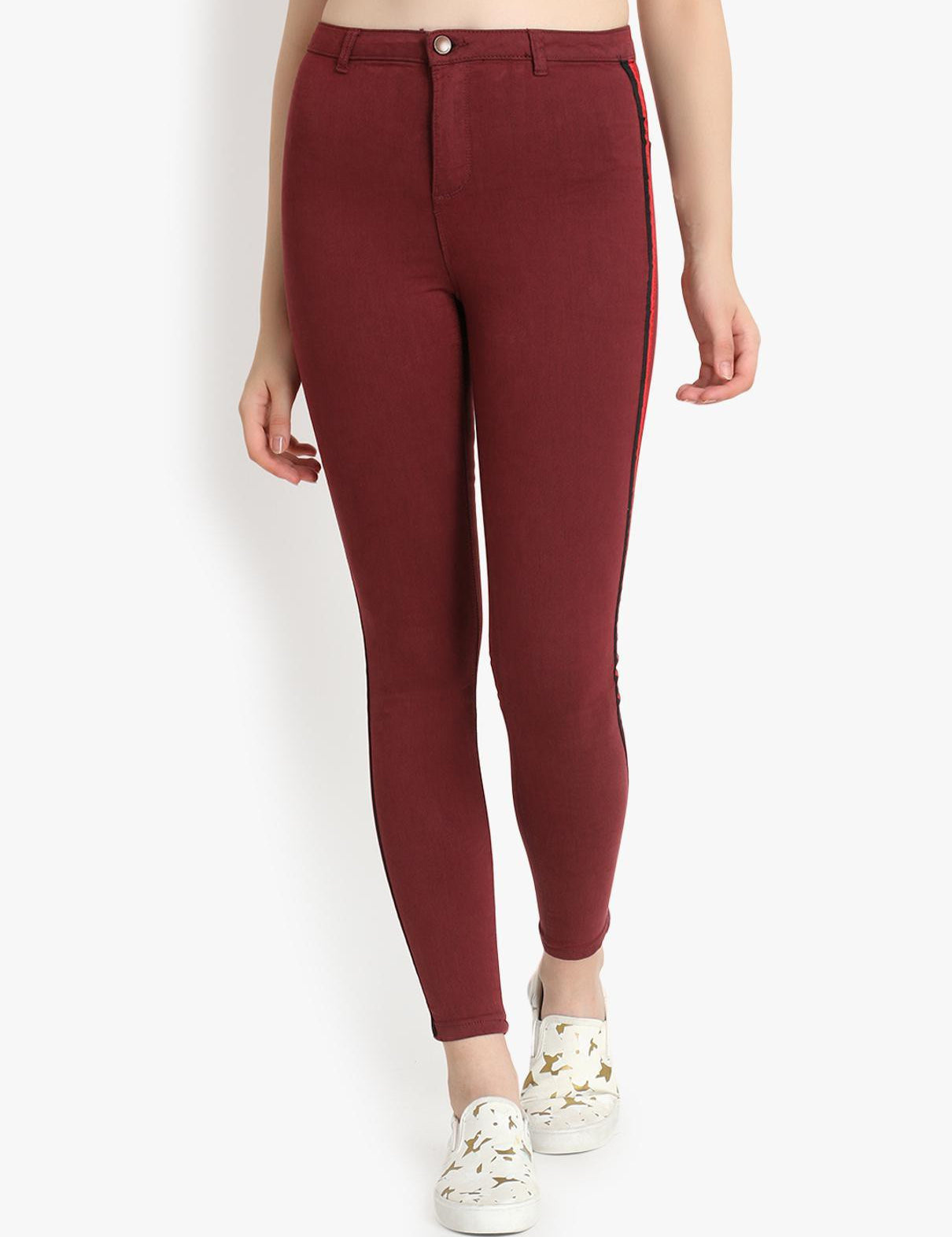 KOTTY Regular Women Maroon Jeans 
