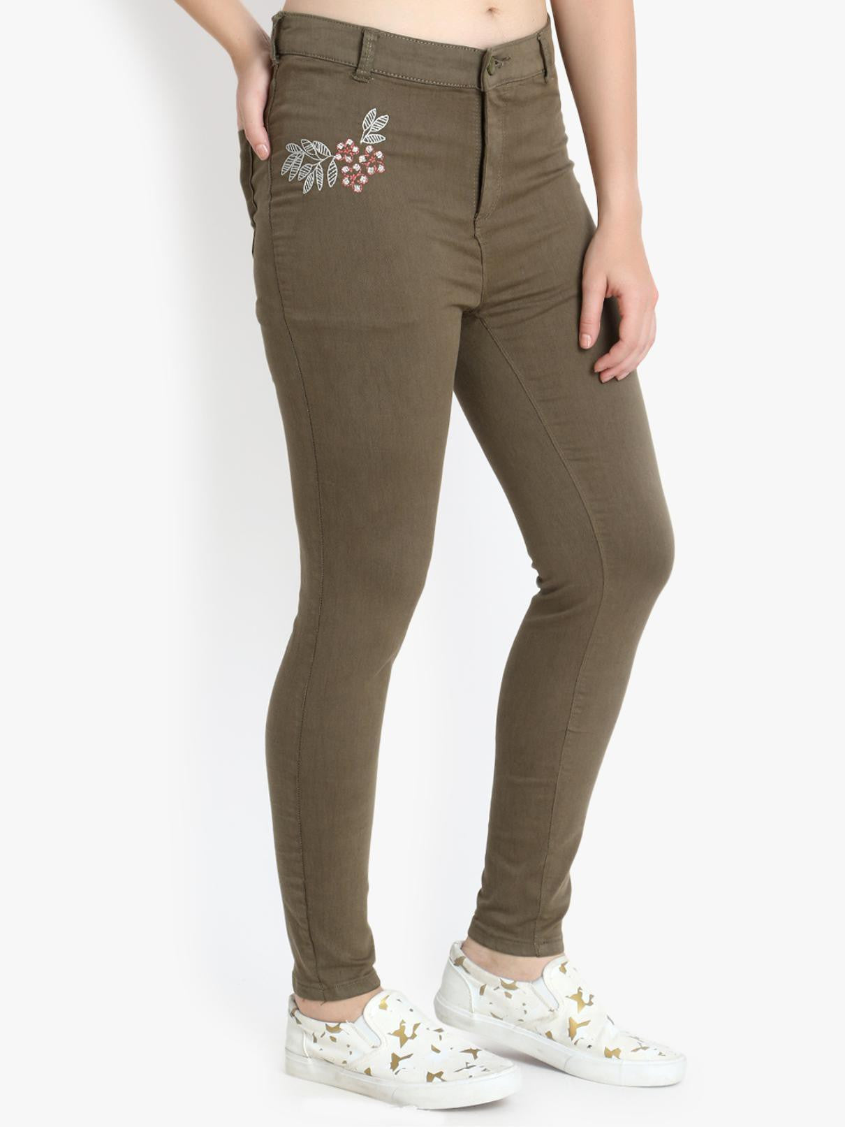 KOTTY Regular Women Green Jeans 