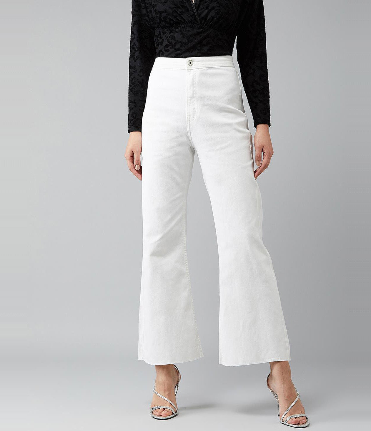 KOTTY Flared Women White Jeans 