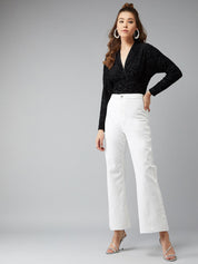 KOTTY Flared Women White Jeans 