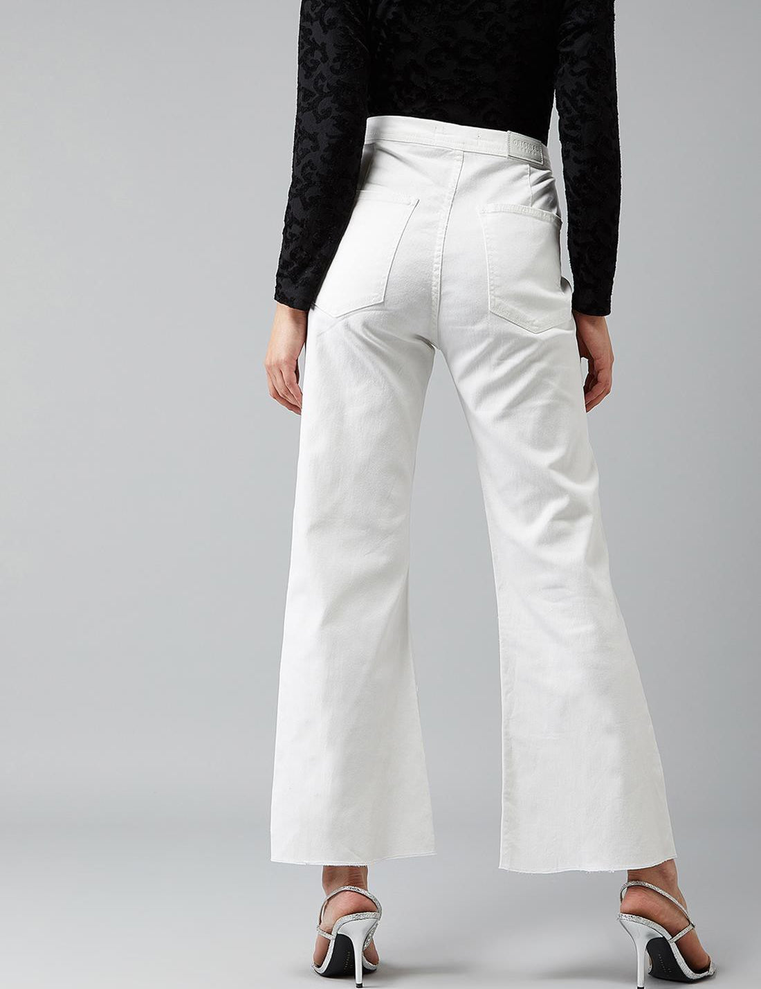 KOTTY Flared Women White Jeans 