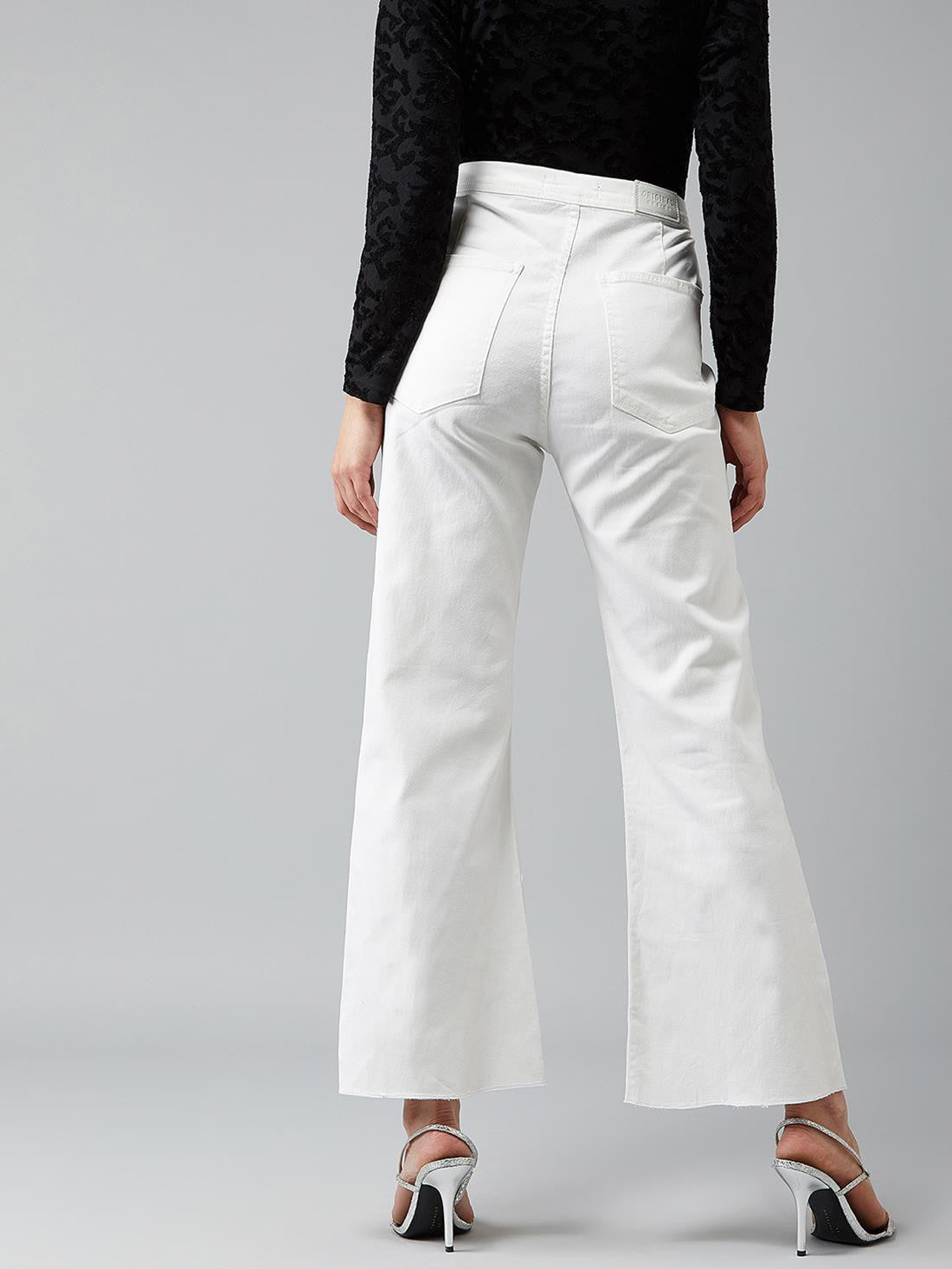 KOTTY Flared Women White Jeans 
