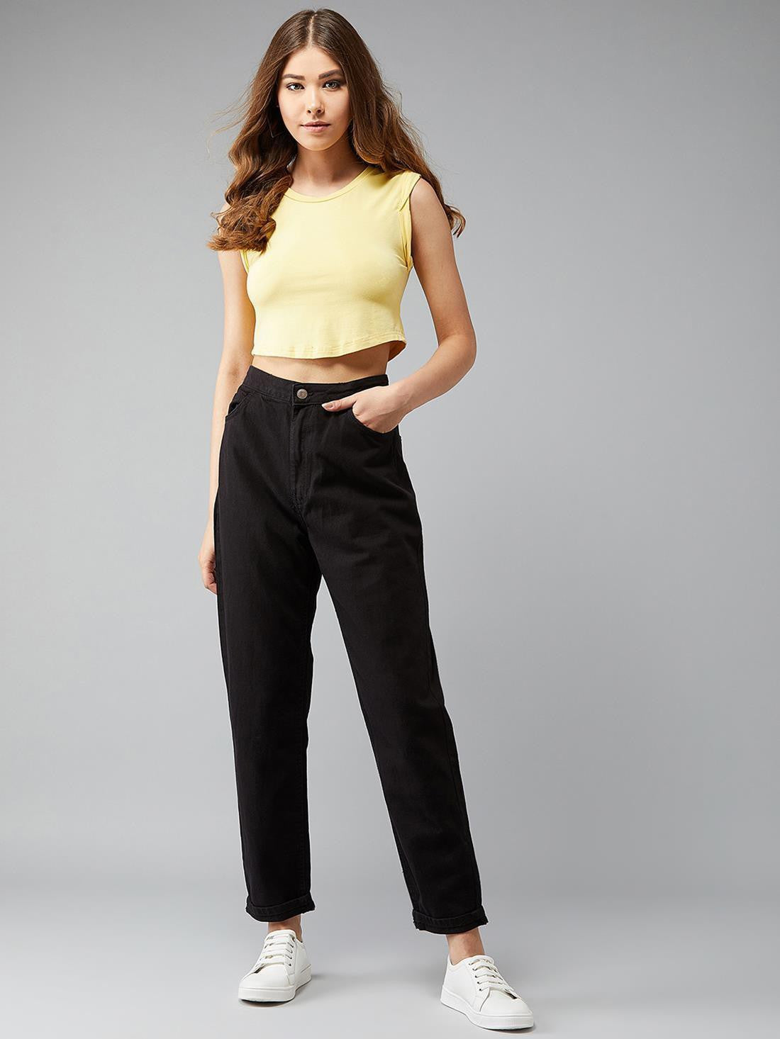 KOTTY Regular Women Black Jeans 