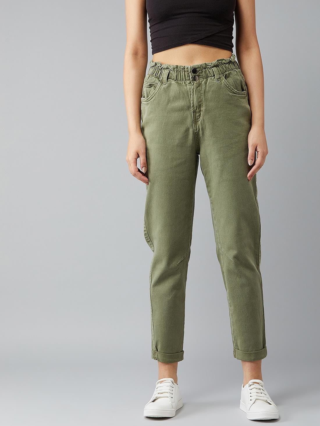 KOTTY Regular Women Green Jeans 